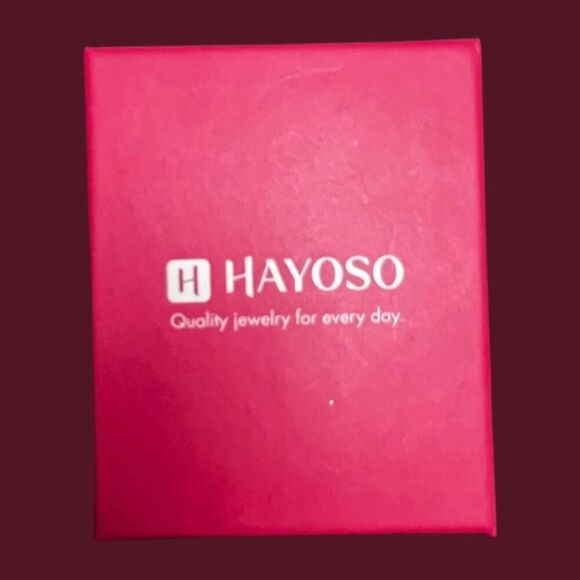 NWB Hayoso 18K Gold Plated Hoop Earrings for Women 30mm Rose Gold B12 - Picture 2 of 5